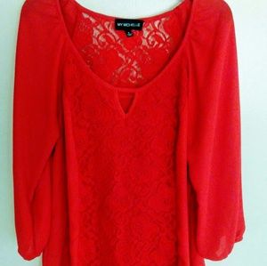 My Michelle Red Blouse